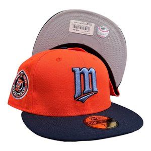 New Era Minnesota Twins Orange Crush 59FIFTY Fitted Hat 50 Year Patch